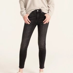 J. Crew 9.5” toothpick Jean mid-rise stretchy black size 29.